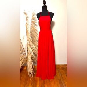 Lulu's Vibrant Red Maxi Dress